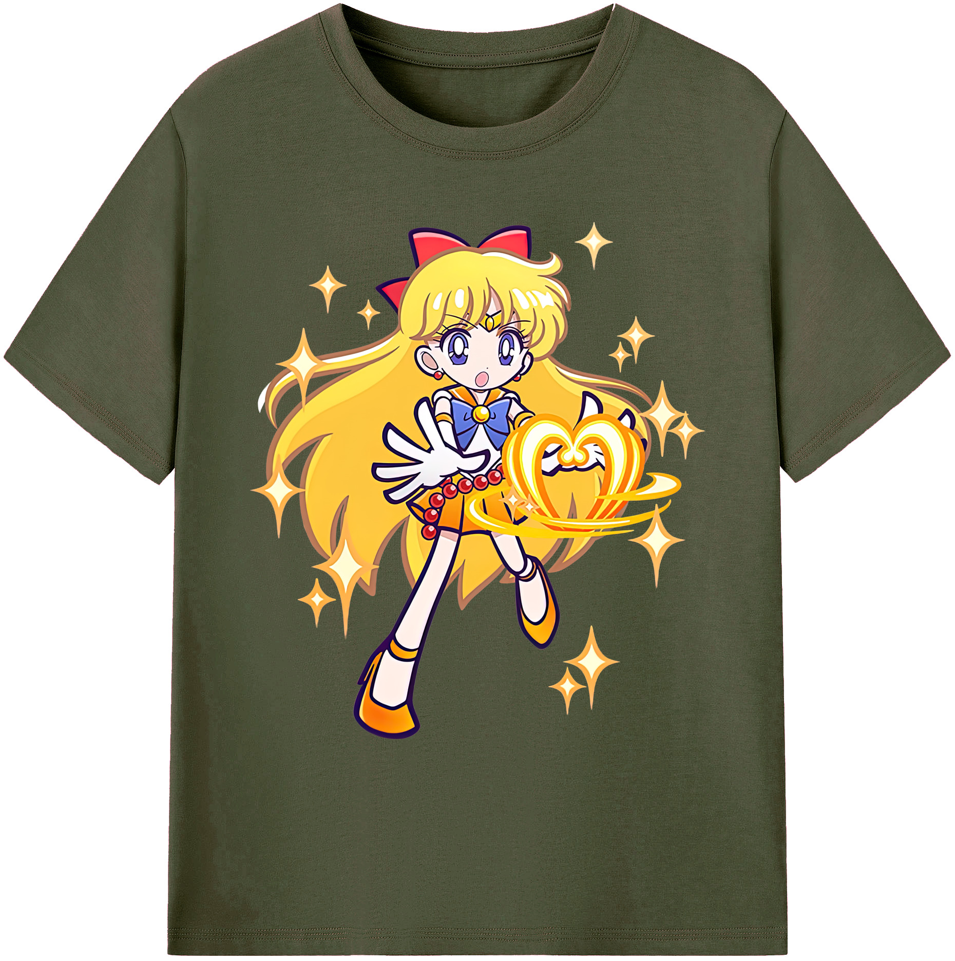 （画像用） 美少女戦士セーラームーン 愛野 美奈子 あいの みなこ Sailor Moon Aino Minako 綿100％ メンズ半袖Tシャツ｜肌触りやわらか＆通気性
